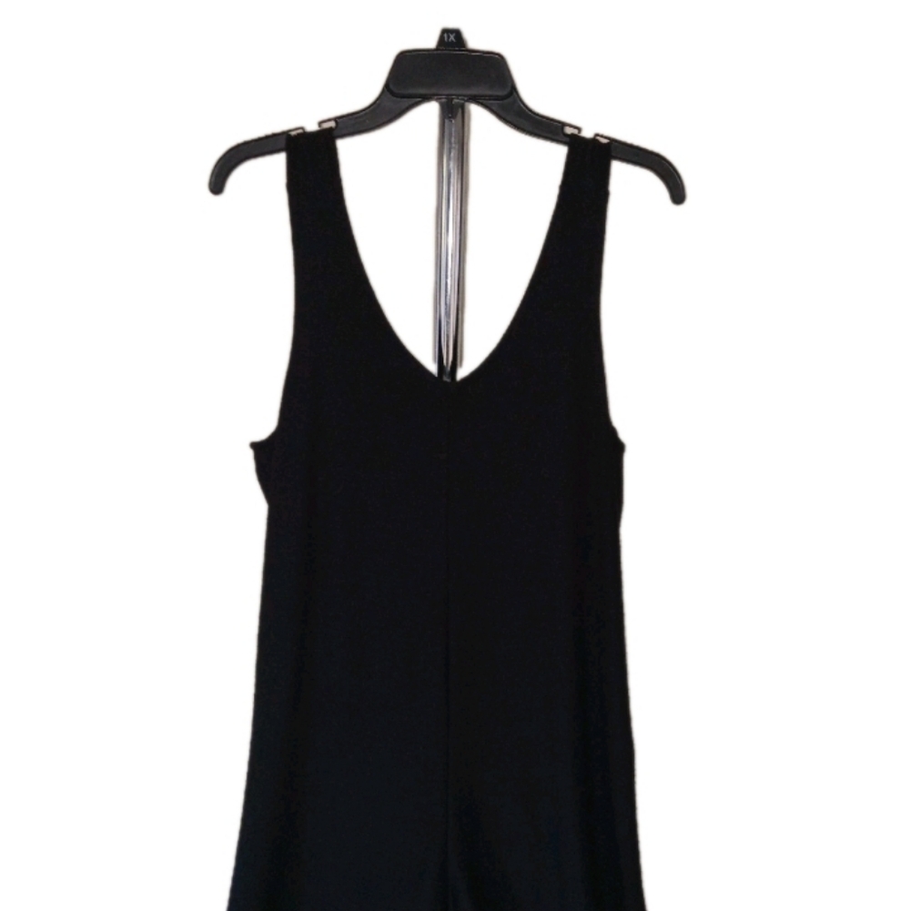 Nwt MARFINNO Black Textured Viscose Jumpsuit Italy Medium - Picture 9 of 9